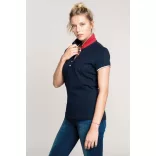 ka252-Tricou-polo-adult-dama-Kariban-Navy/White/Red