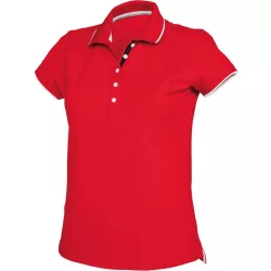 ka252-Tricou-polo-adult-dama-Kariban-Red/White/Navy