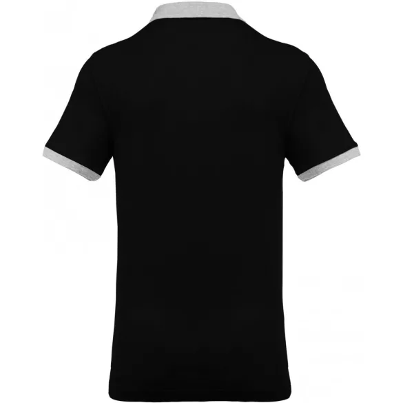 ka258-Tricou-polo-adult-barbat-Kariban-Two-tone-Pique-Black/Oxford-Gre