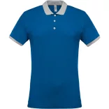 ka258-Tricou-polo-adult-barbat-Kariban-Two-tone-Pique-Light-Royal-Blue