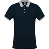 ka258-Tricou-polo-adult-barbat-Kariban-Two-tone-Pique-Navy/Oxford-Grey