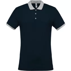 ka258-Tricou-polo-adult-barbat-Kariban-Two-tone-Pique-Navy/Oxford-Grey