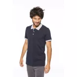ka258-Tricou-polo-adult-barbat-Kariban-Two-tone-Pique-Navy/Oxford-Grey