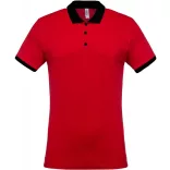 ka258-Tricou-polo-adult-barbat-Kariban-Two-tone-Pique-Red/Black