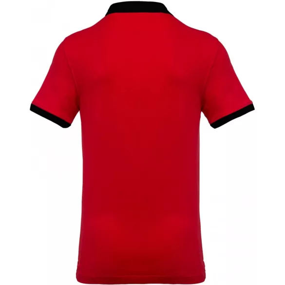 ka258-Tricou-polo-adult-barbat-Kariban-Two-tone-Pique-Red/Black