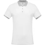 ka258-Tricou-polo-adult-barbat-Kariban-Two-tone-Pique-White/Oxford-Gre