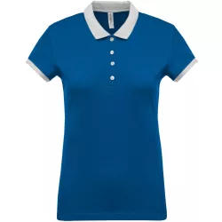 ka259-Tricou-polo-adult-dama-Kariban-Two-tone-Pique-Light-Royal-Blue/O
