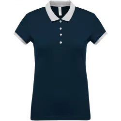 ka259-Tricou-polo-adult-dama-Kariban-Two-tone-Pique-Navy/Oxford-Grey