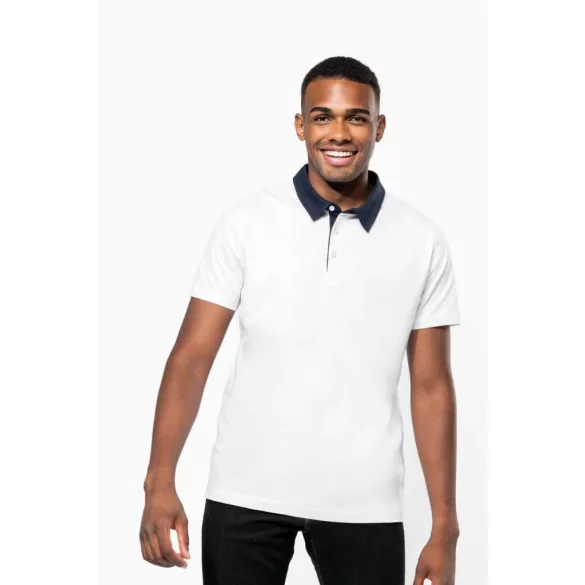 ka260 - Tricou polo adult barbat Kariban Two-tone Jersey [Black/Red]