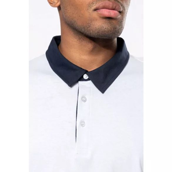 ka260 - Tricou polo adult barbat Kariban Two-tone Jersey [Black/Red]