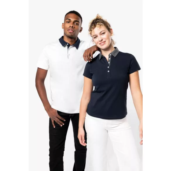 ka260 - Tricou polo adult barbat Kariban Two-tone Jersey [Black/Red]