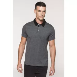 ka260-Tricou-polo-adult-barbat-Kariban-Two-tone-Jersey-Dark-Grey-Heather/Black