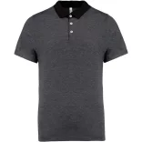 ka260-Tricou-polo-adult-barbat-Kariban-Two-tone-Jersey-Dark-Grey-Heather/Black