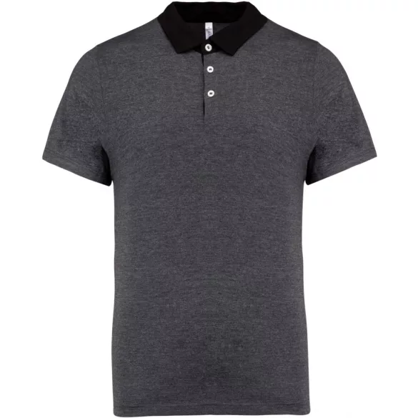 ka260-Tricou-polo-adult-barbat-Kariban-Two-tone-Jersey-Dark-Grey-Heather/Black