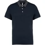 ka260-Tricou-polo-adult-barbat-Kariban-Two-tone-Jersey-Navy/Dark-Grey-Heather