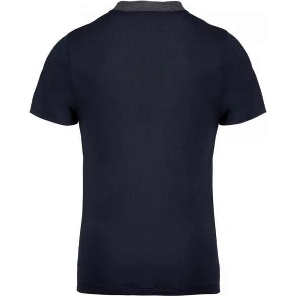 ka260-Tricou-polo-adult-barbat-Kariban-Two-tone-Jersey-Navy/Dark-Grey-Heather