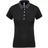 ka261-Tricou-polo-adult-dama-Kariban-Two-tone-Jersey-Black/Dark-Grey-H