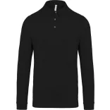 ka264-Tricou-polo-cu-maneca-lunga-adult-barbat-KARIBAN-JERSEY-Black