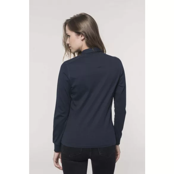 ka265-Tricou-polo-cu-maneca-lunga-adult-dama-KARIBAN-JERSEY-Black