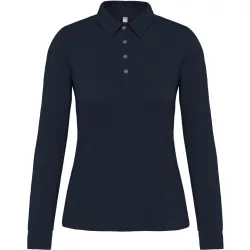 ka265-Tricou-polo-cu-maneca-lunga-adult-dama-KARIBAN-JERSEY-Navy