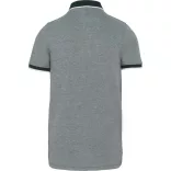 ka266-Tricou-polo-adult-barbat-KARIBAN-TWO-TONE-Marl-Fir-Green