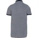 ka266-Tricou-polo-adult-barbat-KARIBAN-TWO-TONE-Marl-Navy
