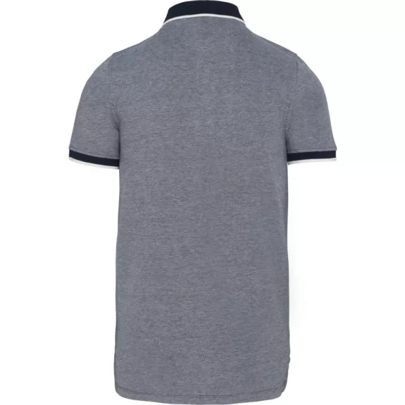 ka266-Tricou-polo-adult-barbat-KARIBAN-TWO-TONE-Marl-Navy
