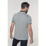 ka266-Tricou-polo-adult-barbat-KARIBAN-TWO-TONE-Marl-Navy