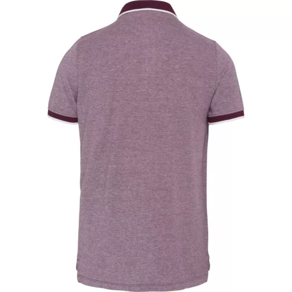 ka266-Tricou-polo-adult-barbat-KARIBAN-TWO-TONE-Marl-Wine