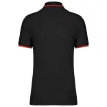 ka272 - Tricou polo adult barbat - Kariban Striped - [Black/Red]