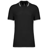 ka272 - Tricou polo adult barbat - Kariban Striped - [Black/White]