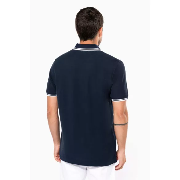 ka272 - Tricou polo adult barbat - Kariban Striped - [Black/White]