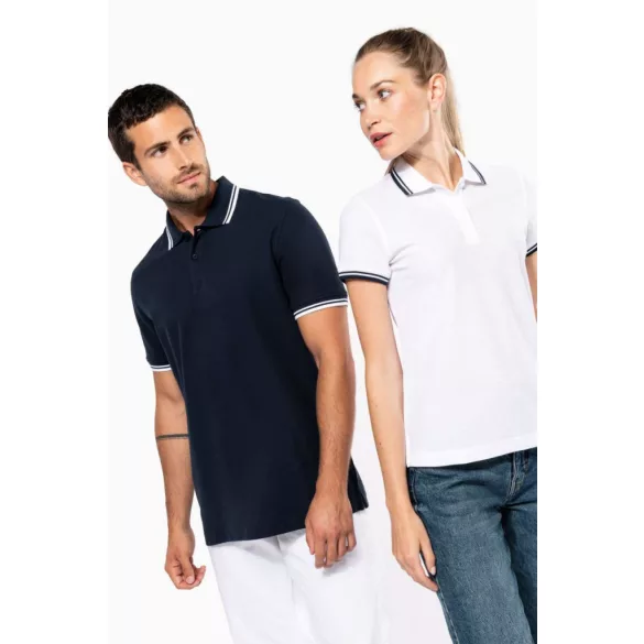 ka272 - Tricou polo adult barbat - Kariban Striped - [Black/White]