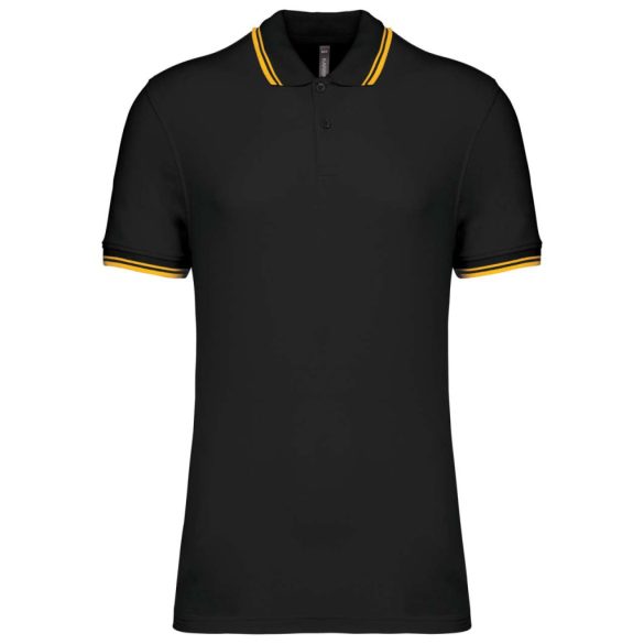 ka272 - Tricou polo adult barbat - Kariban Striped - [Black/Yellow]