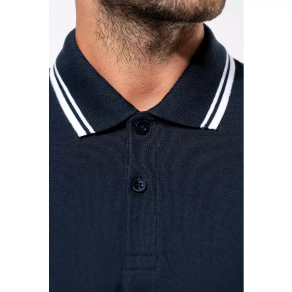 ka272 - Tricou polo adult barbat - Kariban Striped - [Dark Grey/Orange]