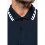 ka272 - Tricou polo adult barbat - Kariban Striped - [Navy/White]