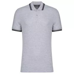   ka272 - Tricou polo adult barbat - Kariban Striped - [Oxford Grey/Black]