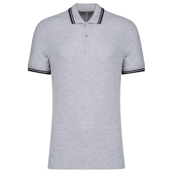 ka272 - Tricou polo adult barbat - Kariban Striped - [Oxford Grey/Black]