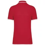 ka272 - Tricou polo adult barbat - Kariban Striped - [Red/White]