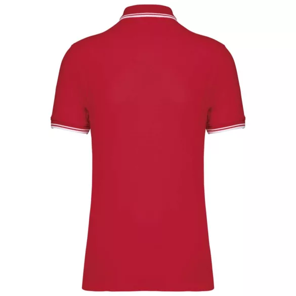 ka272 - Tricou polo adult barbat - Kariban Striped - [Red/White]