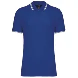 ka272 - Tricou polo adult barbat - Kariban Striped - [Royal Blue/White]