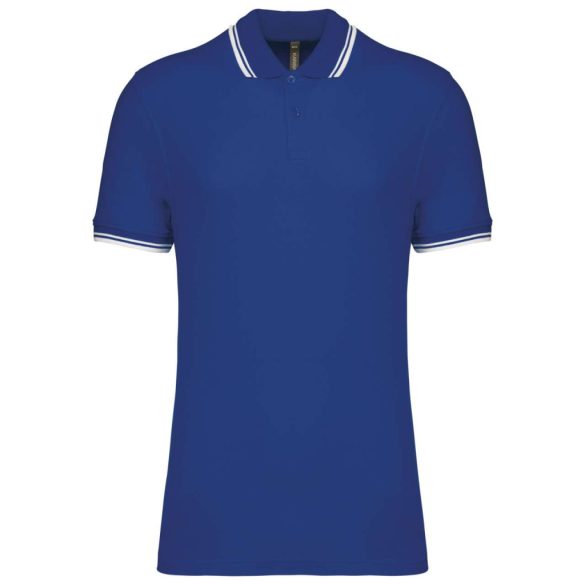 ka272 - Tricou polo adult barbat - Kariban Striped - [Royal Blue/White]
