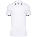 ka272 - Tricou polo adult barbat - Kariban Striped - [White/Navy]