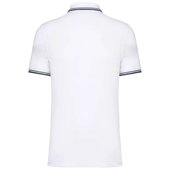 ka272 - Tricou polo adult barbat - Kariban Striped - [White/Navy]
