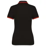 KA273-Tricou-polo-adult-dama-Kariban-Striped-Black-Red