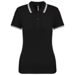 KA273-Tricou-polo-adult-dama-Kariban-Striped-Black-White