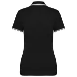 KA273-Tricou-polo-adult-dama-Kariban-Striped-Black-White