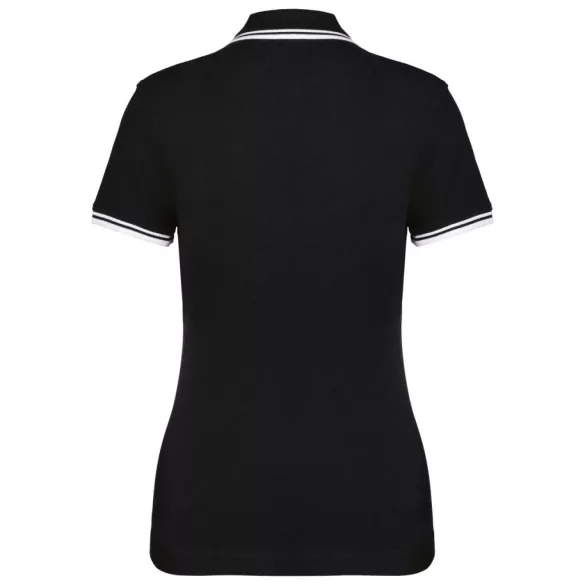 KA273-Tricou-polo-adult-dama-Kariban-Striped-Black-White
