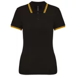 KA273-Tricou-polo-adult-dama-Kariban-Striped-Black-Yellow