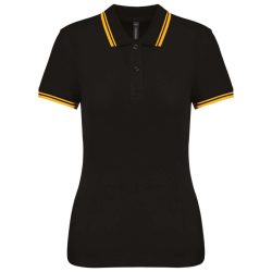 KA273-Tricou-polo-adult-dama-Kariban-Striped-Black-Yellow